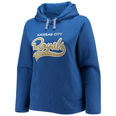 Royal Kansas City Royals Soft as a Grape Women's Plus Size Side Split Pullover Hoodie