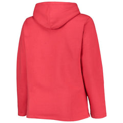 Red Washington Nationals Soft as a Grape Women's Plus Size Side Split Pullover Hoodie