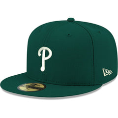 Green Philadelphia Phillies New Era White Logo 59FIFTY Fitted Hat