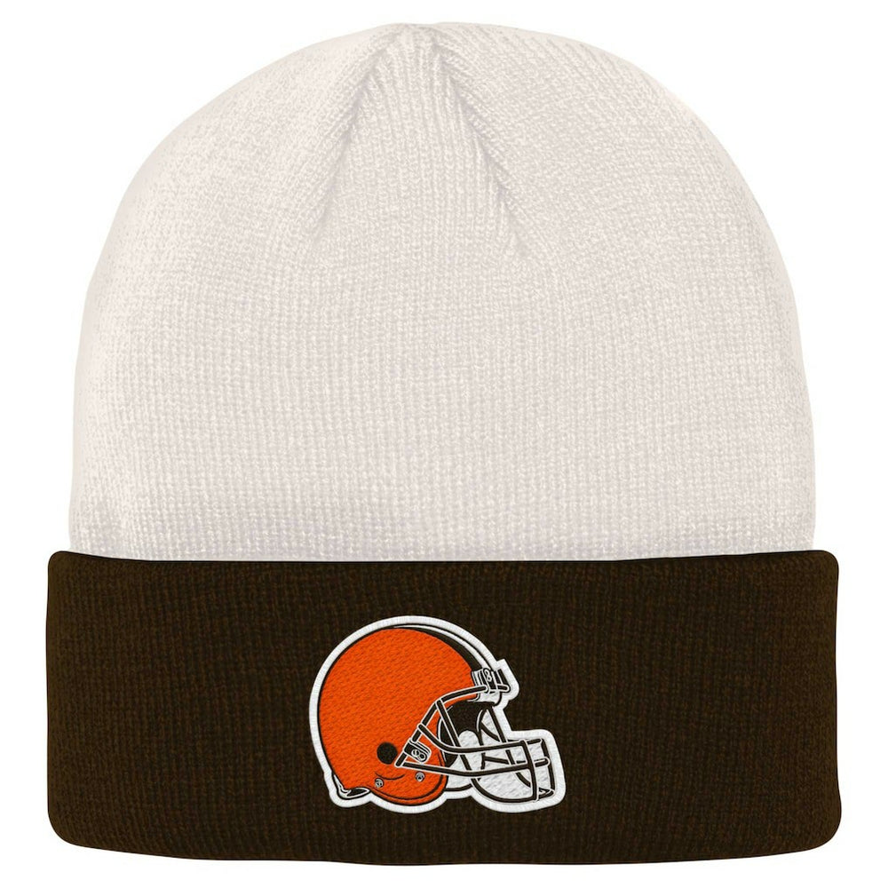 Youth Bone Cuffed Knit Hat - Cleveland Browns Hats
