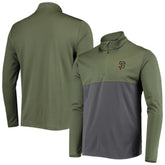 Olive San Francisco Giants Levelwear Delta Pursue Quarter-Zip Jacket