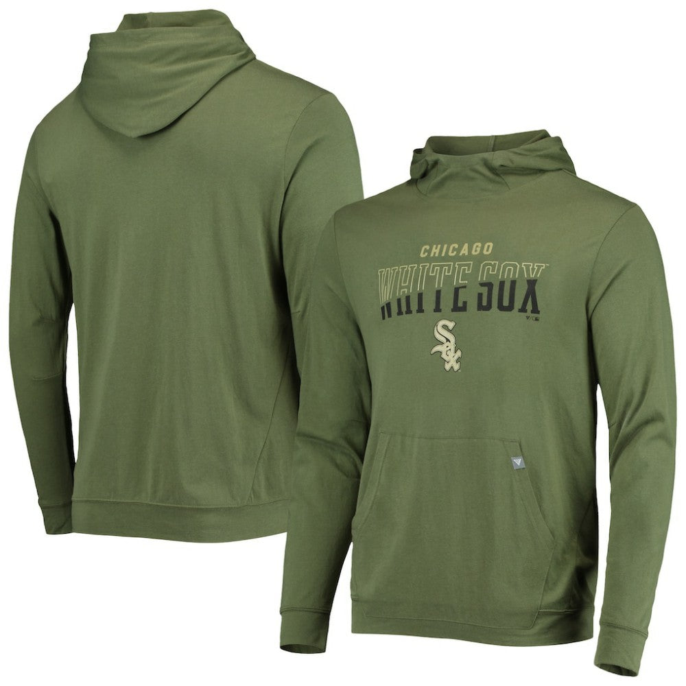 Olive Chicago White Sox Levelwear Delta Thrive Tri-Blend Pullover Hoodie