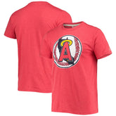 Red Los Angeles Angels Homage Hand-Drawn Logo Tri-Blend T-Shirt