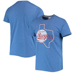 Royal Texas Rangers Homage Hand-Drawn Logo Tri-Blend T-Shirt