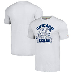 Ash Chicago Cubs Homage Hyper Local Tri-Blend T-Shirt