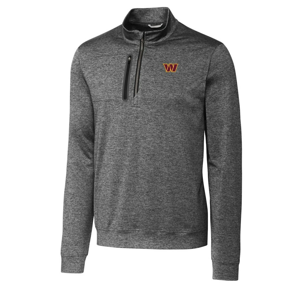 Cutter & Buck Big & Tall Stealth Heathered Quarter-Zip Pullover Jacket - Washington Commanders Pullover