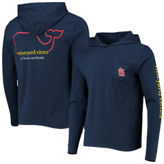 Navy St. Louis Cardinals Vineyard Vines Long Sleeve Hoodie T-Shirt