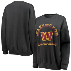 WEAR by Erin Andrews Women's Oversized Fleece Pullover Sweatshirt - Washington Commanders Pullover