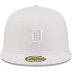 Detroit Tigers New Era White on White 59FIFTY Fitted Hat