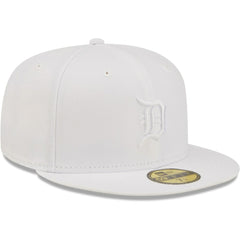 Detroit Tigers New Era White on White 59FIFTY Fitted Hat