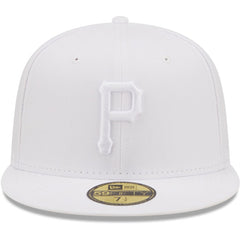 Pittsburgh Pirates New Era White on White 59FIFTY Fitted Hat