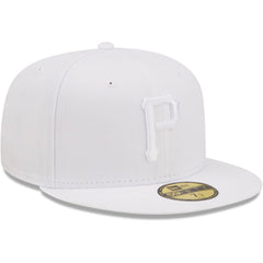 Pittsburgh Pirates New Era White on White 59FIFTY Fitted Hat