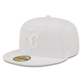 Kansas City Royals New Era White on White 59FIFTY Fitted Hat