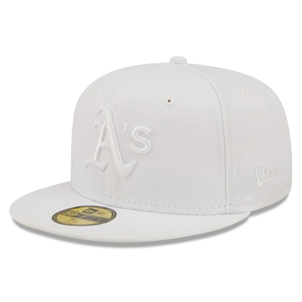 Athletics New Era White on White 59FIFTY Fitted Hat