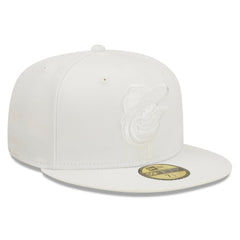 Baltimore Orioles New Era White on White 59FIFTY Fitted Hat