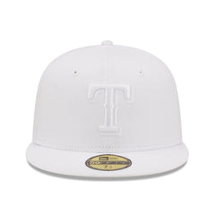 Texas Rangers New Era White on White 59FIFTY Fitted Hat