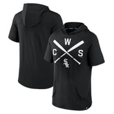 Black Chicago White Sox Fanatics Iconic Rebel Short Sleeve Hooded Top