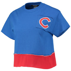 Royal Chicago Cubs Refried Apparel Women's Cropped T-Shirt