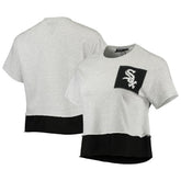 Heathered Gray Chicago White Sox Refried Apparel Women's Cropped T-Shirt