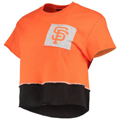 Orange San Francisco Giants Refried Apparel Women's Cropped T-Shirt