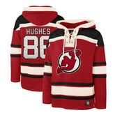 NHL Jack Hughes New Jersey Devils '47 Player Lacer Pullover Hoodie