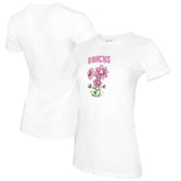 White Arizona Diamondbacks Tiny Turnip Women's Blooming Baseballs T-Shirt