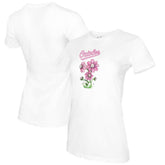 White Baltimore Orioles Tiny Turnip Women's Blooming Baseballs T-Shirt