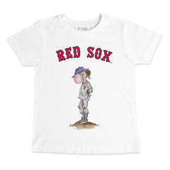 White Boston Red Sox Tiny Turnip Youth Bubbles T-Shirt