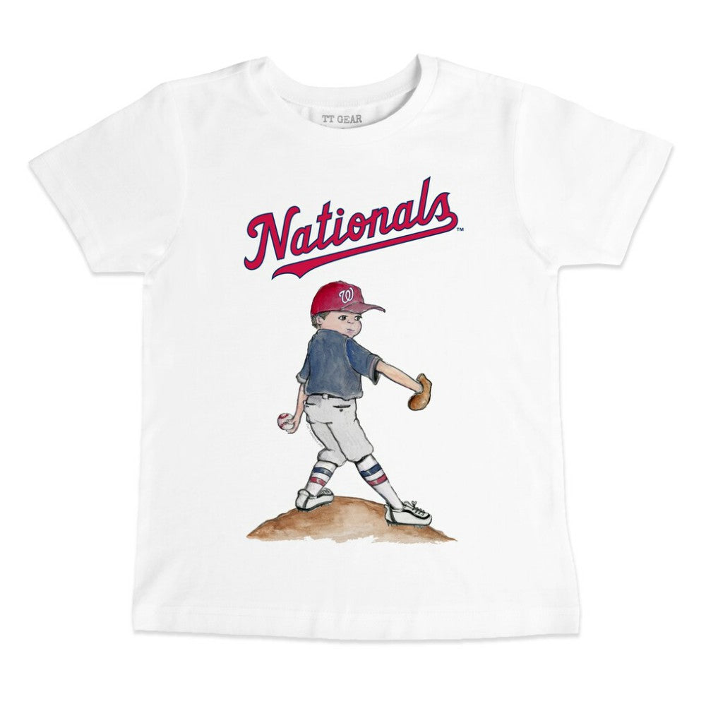White Washington Nationals Tiny Turnip Youth Clemente T-Shirt