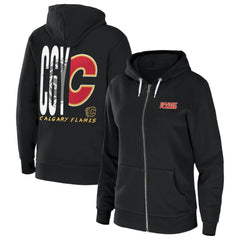 NHL Calgary Flames WEAR by Erin Andrews Women's Sponge Fleece Full-Zip Hoodie