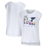 NHL St. Louis Blues WEAR by Erin Andrews Women's Greetings From Muscle T-Shirt