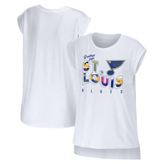 NHL St. Louis Blues WEAR by Erin Andrews Women's Greetings From Muscle T-Shirt