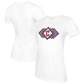 White Cleveland Guardians Tiny Turnip Women's Prism Arrows T-Shirt