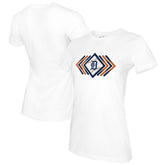 White Detroit Tigers Tiny Turnip Women's Prism Arrows T-Shirt
