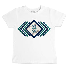 White Seattle Mariners Tiny Turnip Youth Prism Arrows T-Shirt
