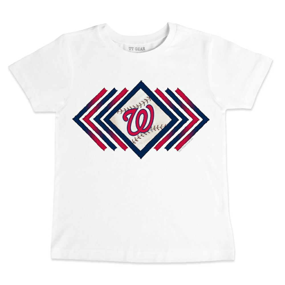 White Washington Nationals Tiny Turnip Youth Prism Arrows T-Shirt