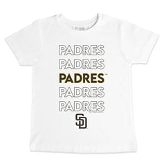 White San Diego Padres Tiny Turnip Youth Stacked T-Shirt