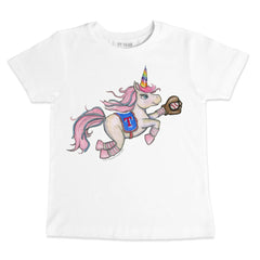White Texas Rangers Tiny Turnip Youth Unicorn T-Shirt