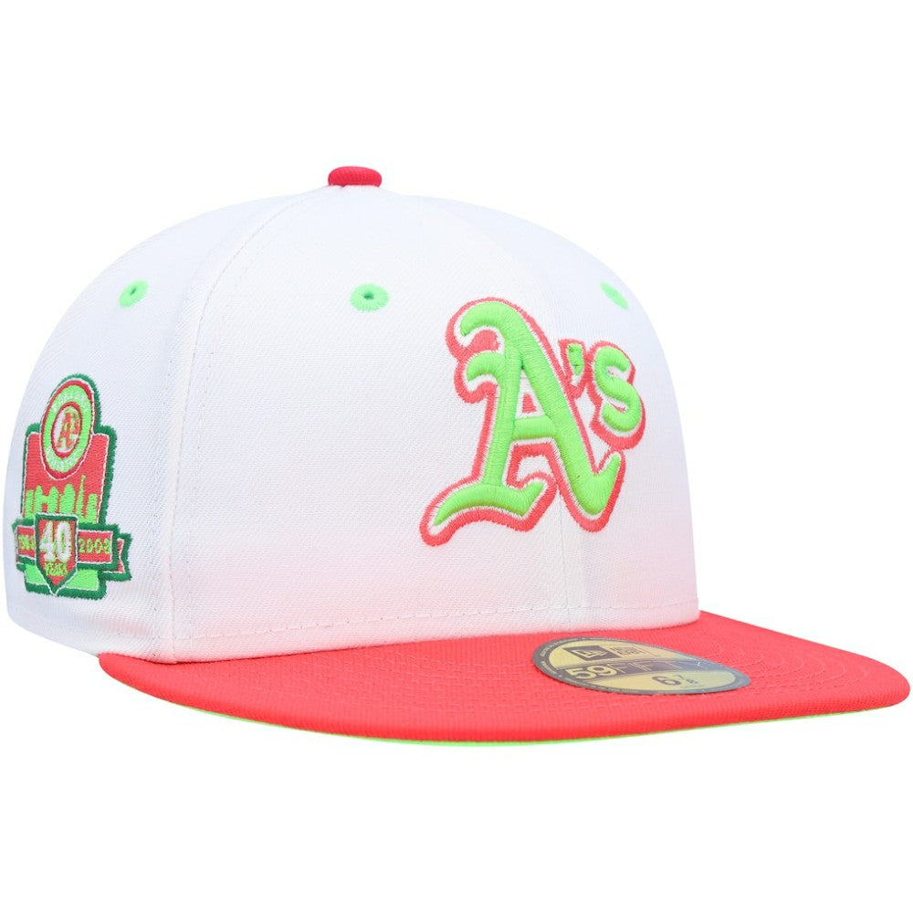 White/Coral Athletics New Era 40th Anniversary Strawberry Lolli 59FIFTY Fitted Hat