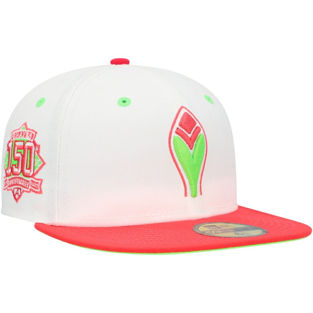 White/Coral Atlanta Braves New Era 150th Anniversary Strawberry Lolli 59FIFTY Fitted Hat
