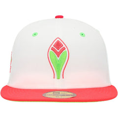 White/Coral Atlanta Braves New Era 150th Anniversary Strawberry Lolli 59FIFTY Fitted Hat