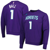 LaMelo Ball Charlotte Hornets Jordan Brand Statement Name & Number Pullover Sweatshirt