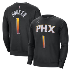 Devin Booker Phoenix Suns Jordan Brand Statement Name & Number Pullover Sweatshirt