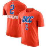 Shai Gilgeous-Alexander Oklahoma City Thunder Jordan Brand 2022/23 Statement Edition Name & Number T-Shirt