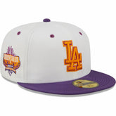 White/Purple Los Angeles Dodgers New Era 40th Anniversary at Dodger Stadium Grape Lolli 59FIFTY Fitted Hat