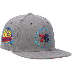 Mitchell & Ness Philadelphia 76ers Hardwood Classics 60th Anniversary Carbon Cabernet Fitted Hat