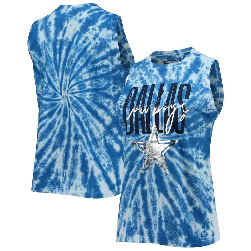 Lauren James Women's Tie-Dye Jersey Boxy Tank Top - Dallas Cowboys Jerseys