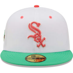 White/Green Chicago White Sox New Era Inaugural Season at Comiskey Park Watermelon Lolli 59FIFTY Fitted Hat