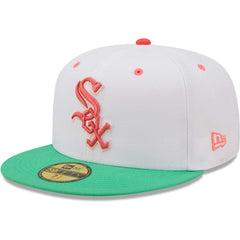 White/Green Chicago White Sox New Era Inaugural Season at Comiskey Park Watermelon Lolli 59FIFTY Fitted Hat
