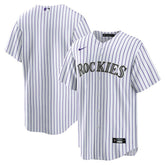 White Colorado Rockies Nike Home Blank Replica Jersey